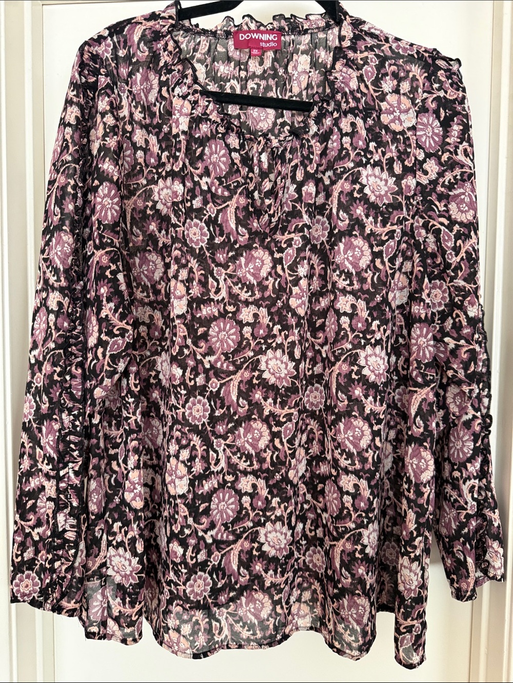 Pink Floral Blouse